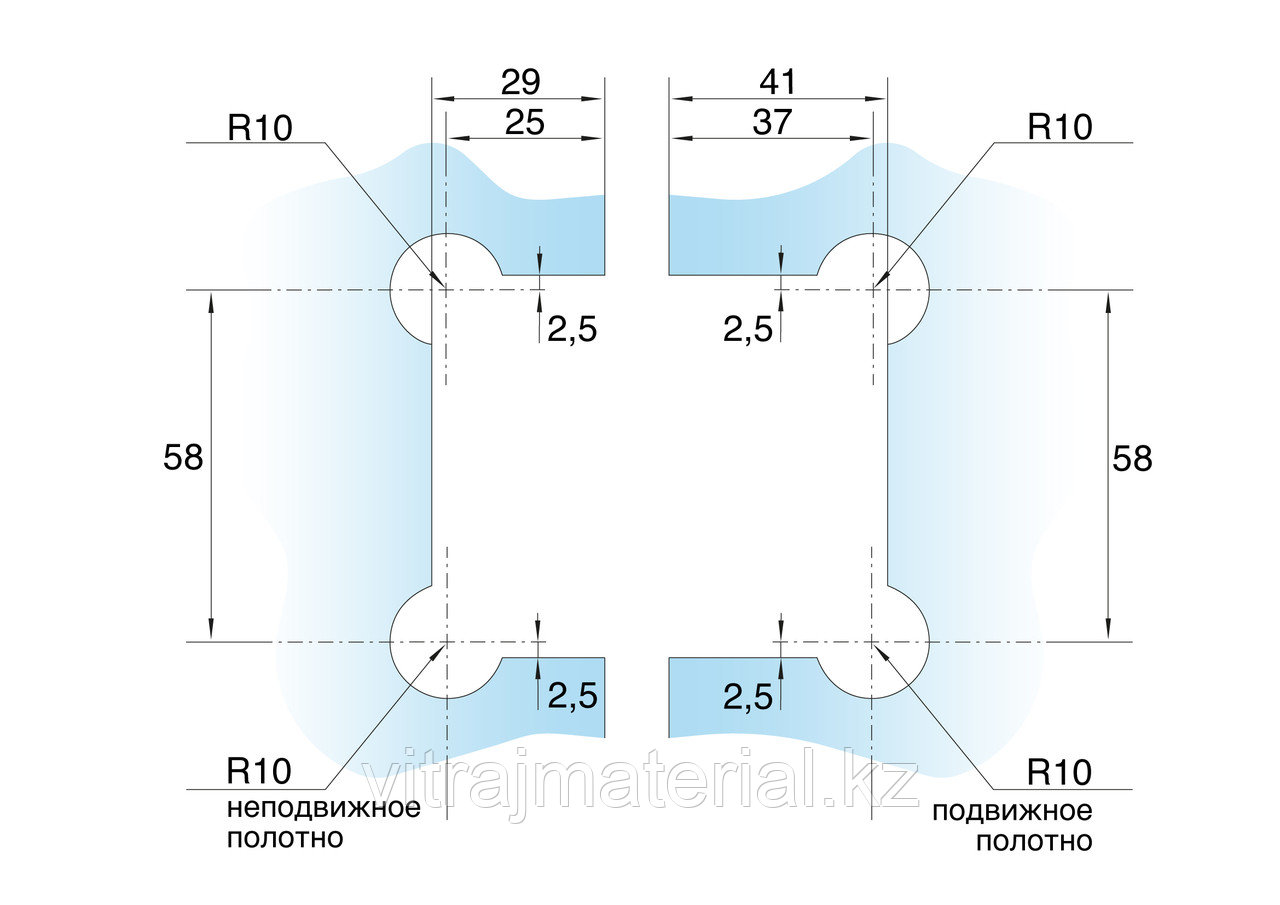 Петля стекло-стекло угол поворота 135˚| FGD-62 ZN/CR | Цинк/ Хром - фото 2 - id-p80155223