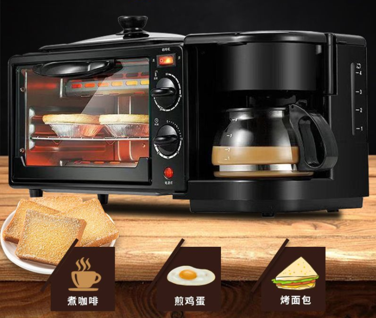 Автоматическая машина для завтрака, машина для горячего хлеба, многофункциональная мини-духовка, кофемашина - фото 2 - id-p80155963
