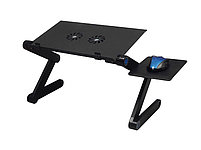 Стол для ноутбука с охлаждением с подставкой для мышки Laptop table T8, фото 2