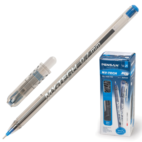 Ручка шариковая Pensan 2240 My-Tech 0.7мм синяя - фото 1 - id-p80155662