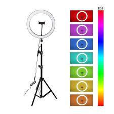 Цветная кольцевая лампа MJ26 RGB LED SOFT RING LIGHT D=26 см - фото 2 - id-p80160006