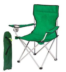 Кресло складное туристическое с подстаканником в чехле (Зеленый)