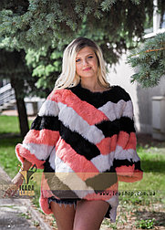Яркий меховой свитер, стильная женская меховая одежда LEAshop