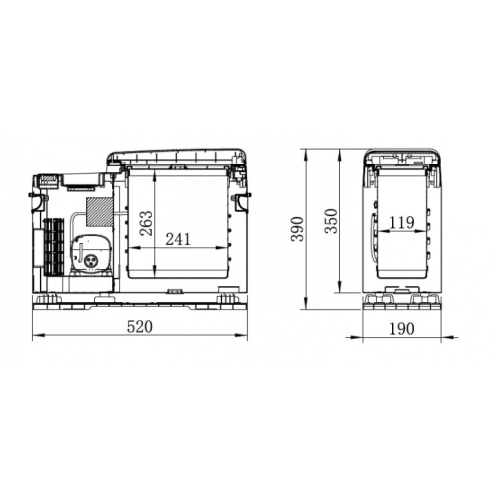 Компрессорный автохолодильник ALPICOOL CF-8 (8 Л.) 12-24-220В - фото 4 - id-p80172004