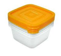 Контейнер для продуктов (СВЧ) "Унико" квадратный набор (4предмета) 0,45л; 0,9л; 1,4л; 2,1л