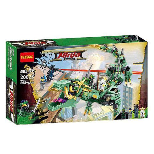 Decool Ninja 20028 Конструктор "Зеленый ниндзя и механический дракон" (Аналог LEGO)