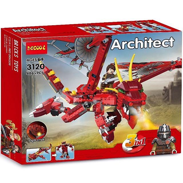 Decool Architect 3120 Конструктор 3 в 1 "Дракон" (Аналог LEGO)