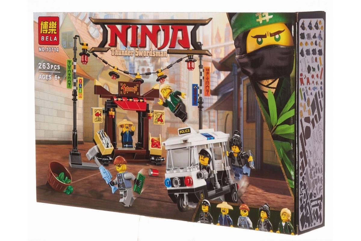 Bela Ninja 10714 Конструктор "Ограбление киоска в Ниндзяго Сити " (Аналог LEGO 70607)