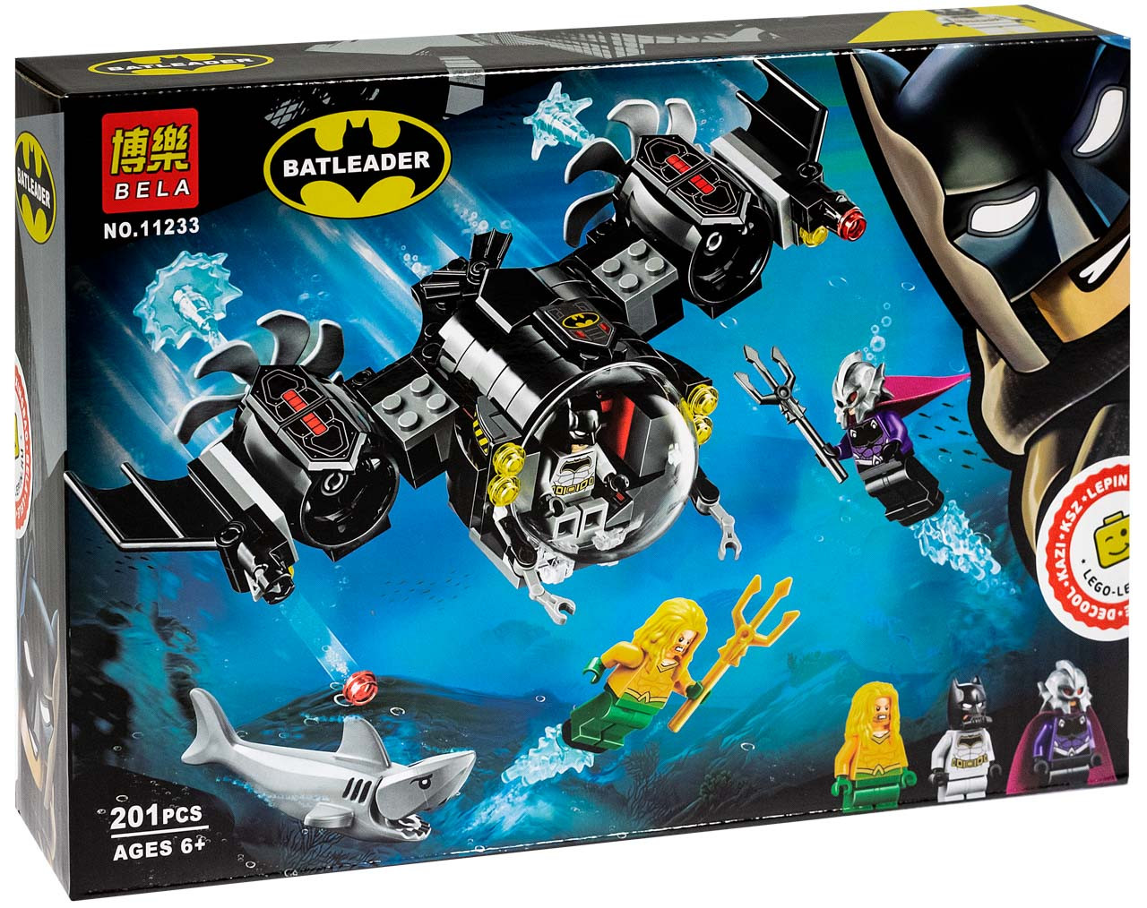 Bela Batleader 11233 Конструктор "Подводный бой Бэтмена" (Аналог LEGO 76116)