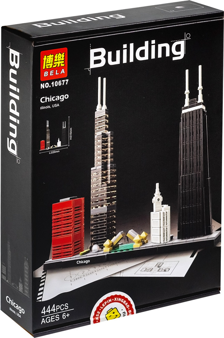 Bela Building 10677 Конструктор "Чикаго — Архитектура города" (Аналог LEGO 21033)