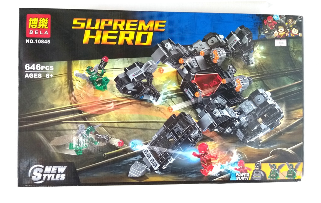 Bela Supreme Hero 10845 Конструктор "Лига Справедливости: Сражение в туннеле" (Аналог LEGO 76086)