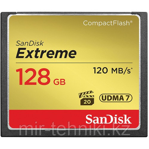 Карта памяти SanDisk Extreme CompactFlas CF 128 GB 120mb\s - фото 1 - id-p77579253