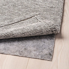 Ковер безворсовый ТИПХЕДЕ серый, белый 155x220 см ИКЕА, IKEA, фото 3