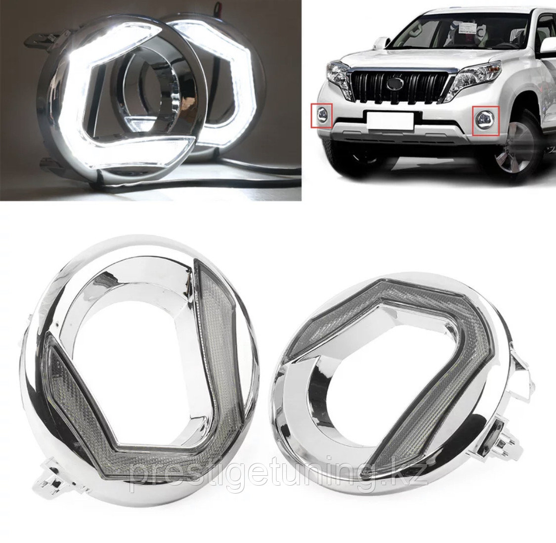 Дневные ходовые огни для Toyota Land Cruiser Prado 150 2014-17