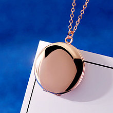 Кулон-медальон "Медальон для фото" позолота розовая позолота