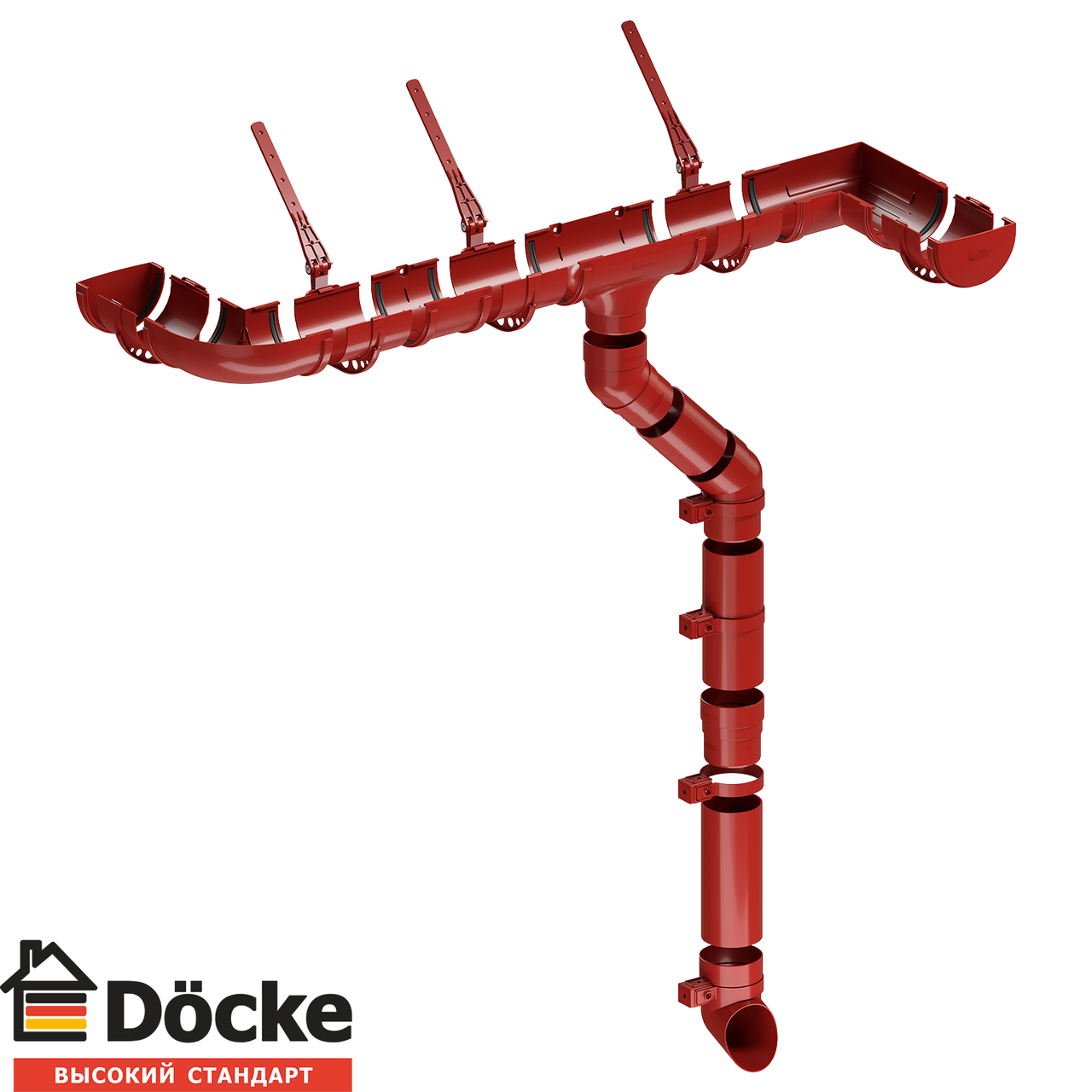 Водосточная система Docke Standard (красный)