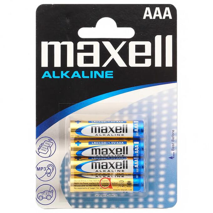 Батарейки MAXELL ALKALINE AAA (мизинчиковые) - 4 шт. - фото 1 - id-p80217456