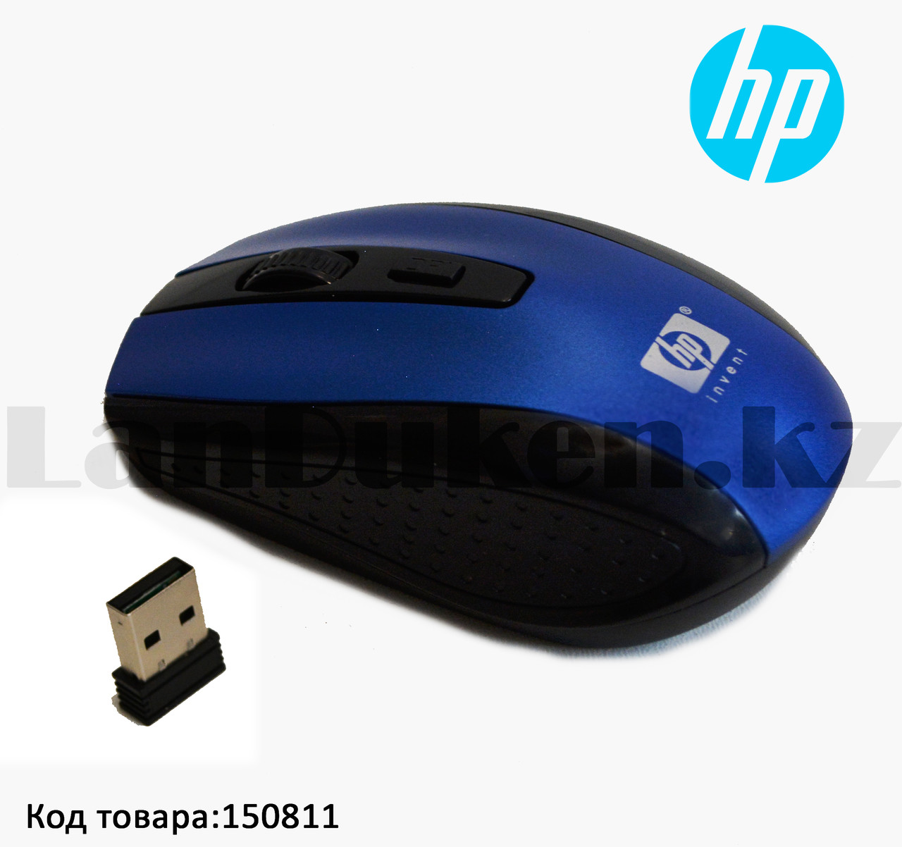 Компьютерная мышь беспроводная оптическая 1600 dpi USB HP Wireless Mouse синяя - фото 3 - id-p80218254