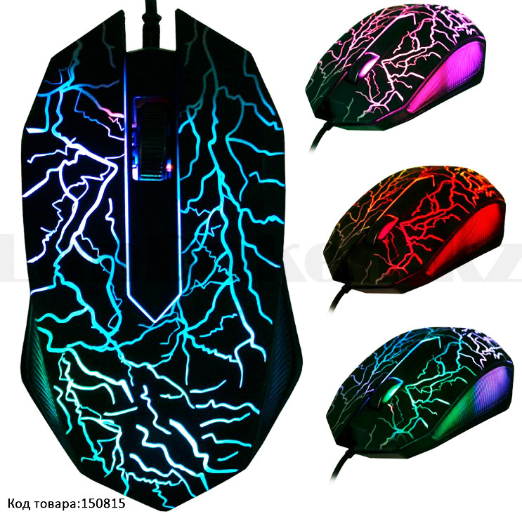 Проводная игровая мышь оптическая световая LED USB 2400 dpi Optical mouse A30 - фото 1 - id-p80245510