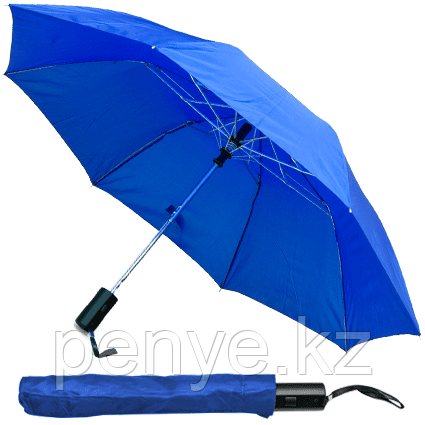 Зонт складной автомат, 21"х15, синий
