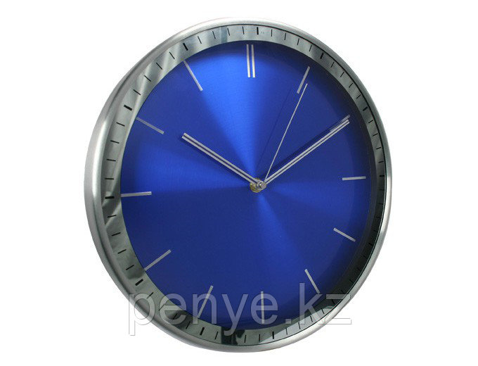 Настенные часы синие алюминиевые