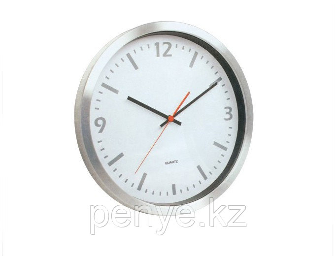 Настенные часы серебристые алюминиевые - фото 1 - id-p80245645