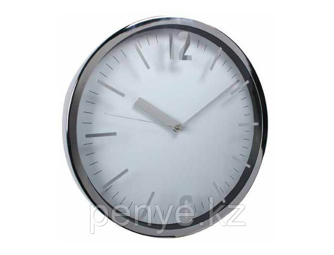 Настенные часы серебристые алюминиевые