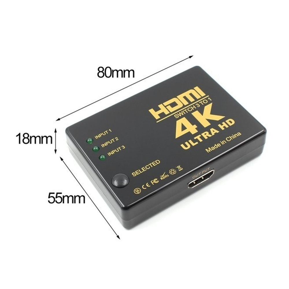 HDMI сплиттер/свитч/Switch 3*1 + пульт (из 3-х HDMI в 1-HDMI) - фото 6 - id-p80247089