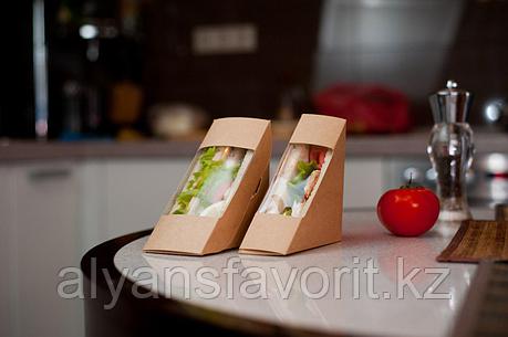 Упаковка для сендвичей ECO SANDWICH 50, размер: 130*130*50 мм. РФ, фото 2