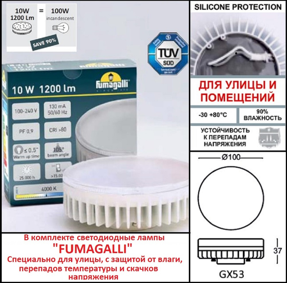 FUMAGALLI Фасадный светильник FUMAGALLI TOMMY 2M1.000.000.AXD1L - фото 3 - id-p77036374