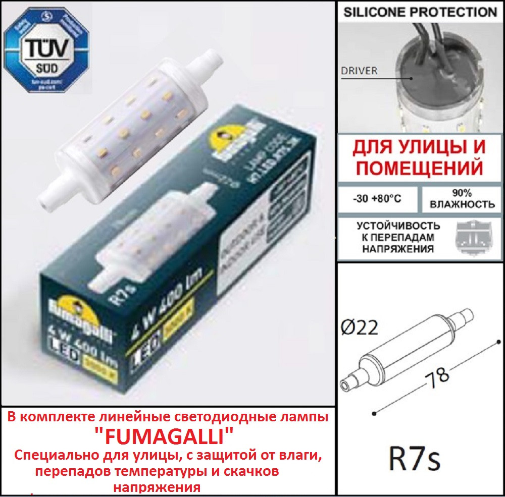 FUMAGALLI Светильник для подсветки лестниц встраиваемый FUMAGALLI NINA 150 6C1.000.000.WYJ1L - фото 3 - id-p77036987