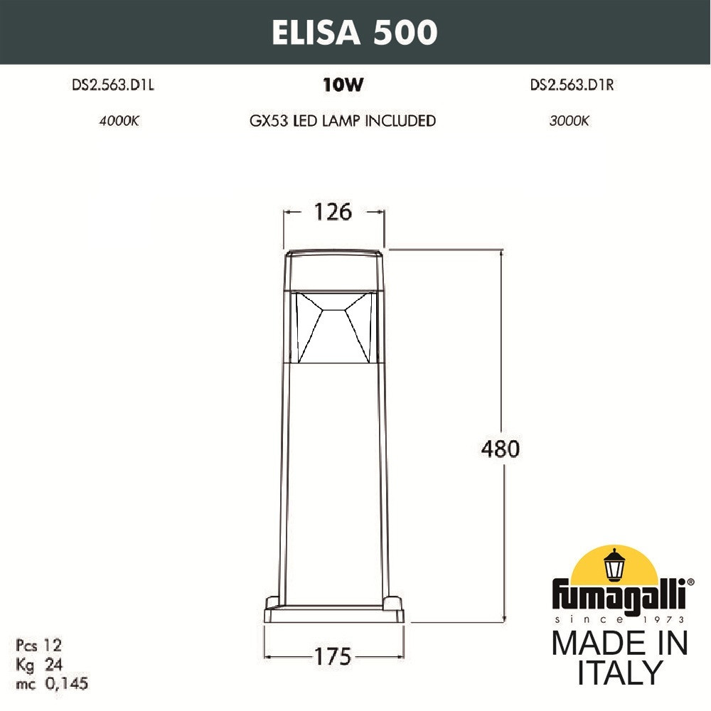 Ландшафтный фонарь FUMAGALLI ELISA 500 DS2.563.000.WXD1L - фото 2 - id-p77037070