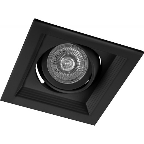 Светильник потолочный встраиваемый 1x50W MR16 G5.3 черный