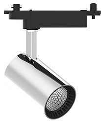 Трековый светильник 12W, 1080 Lm, 4000К, 35 градусов, хром