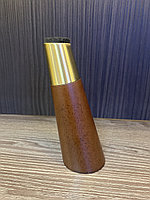 Ножка мебельная, деревянная с латунным наконечником 15 см, с наклоном