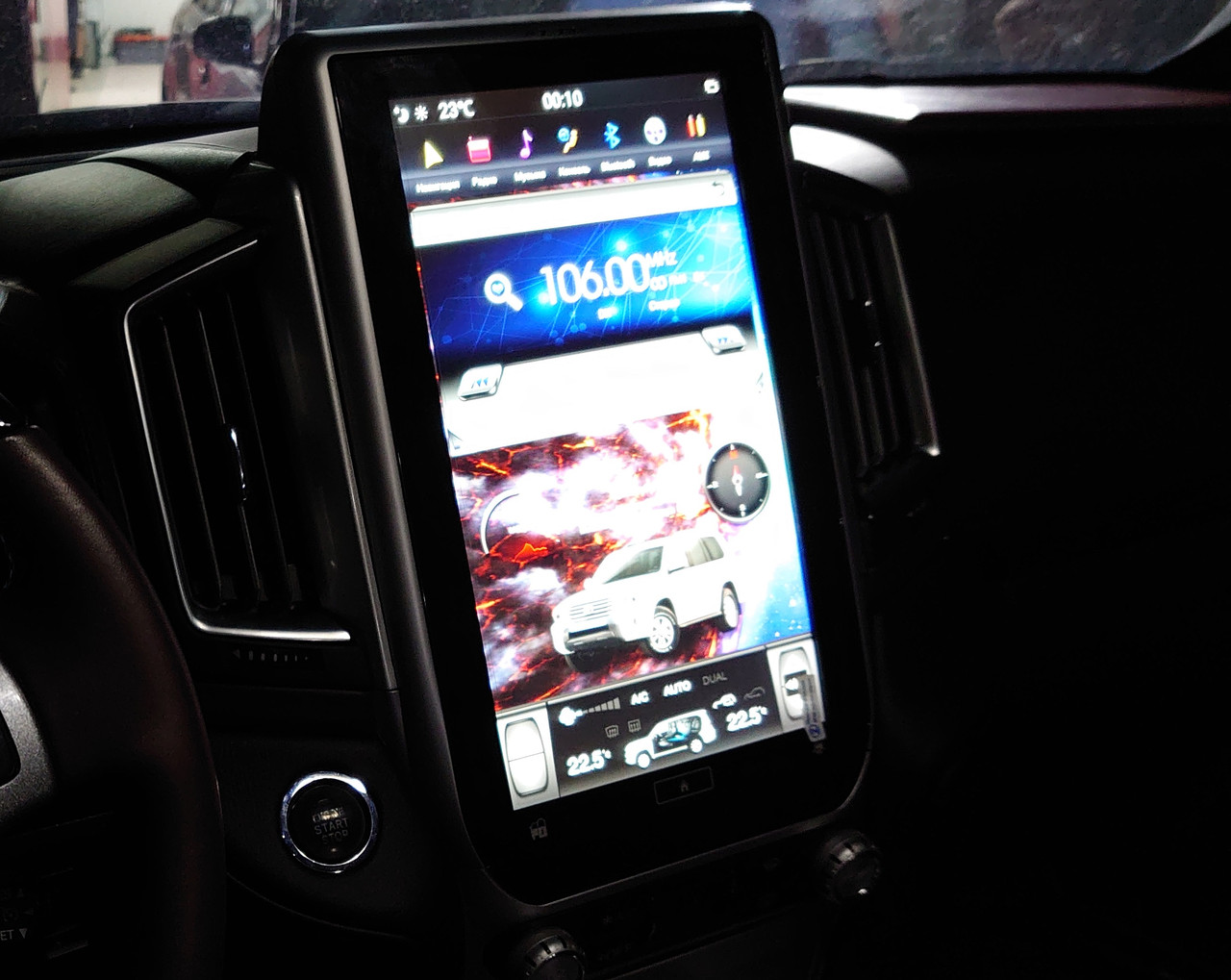 Автомагнитола land Cruiser 200 Tesla ZhiFang