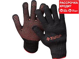ЗУБР МАСТЕР, размер L-XL, перчатки трикотажные утепленные, с ПВХ покрытием (точка). (11462-XL)