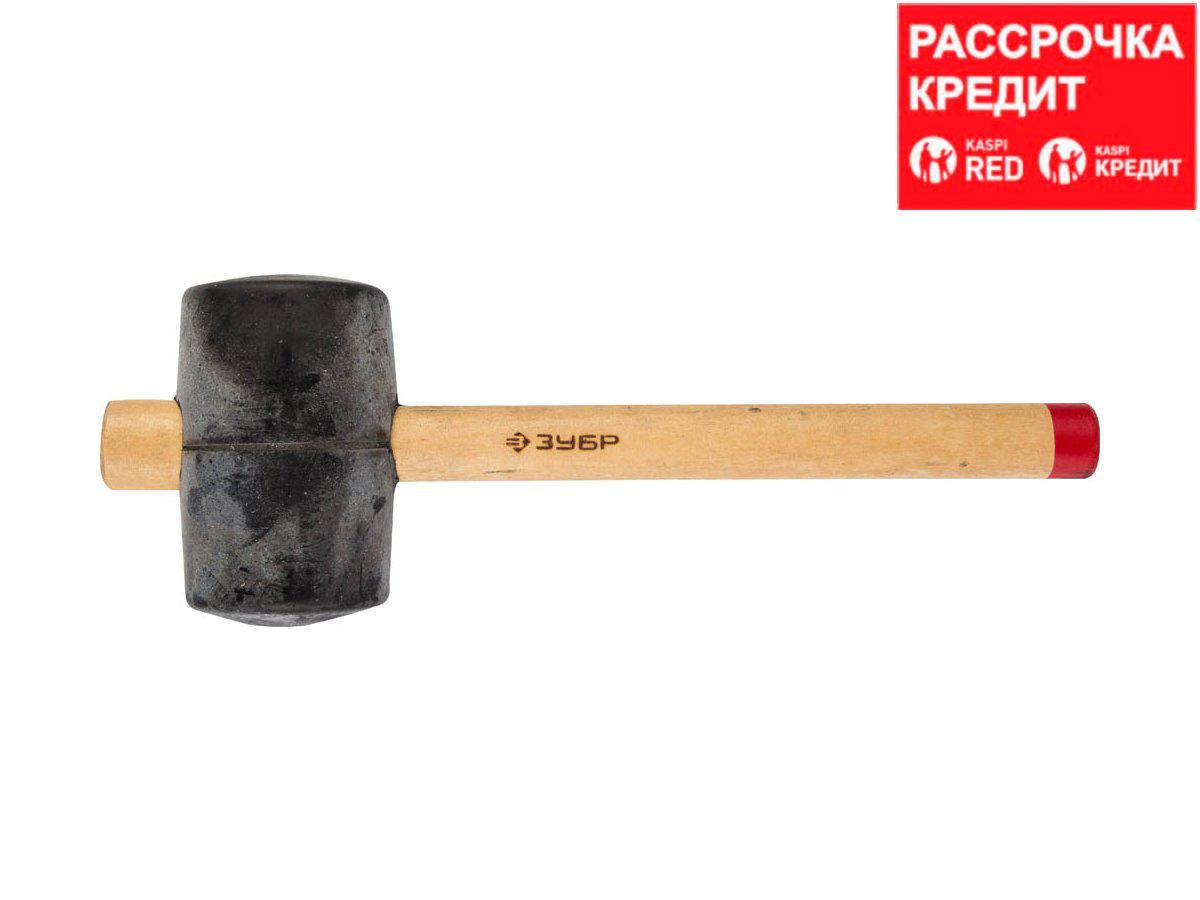ЗУБР 900г резиновая Чёрная киянка с деревянной рукояткой (2050-90_z01) - фото 1 - id-p4219842