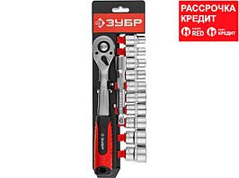 ЗУБР ТР-12Б набор торцовых головок 12 предм. (27647-H12)