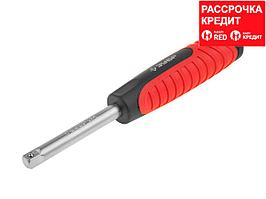 Вороток-отвертка ЗУБР "МАСТЕР" (1/4"), Cr-V, хроматированное покрытие, 150мм (27724-1/4)
