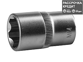 Торцовая головка ЗУБР "МАСТЕР" (1/2"), Cr-V, SUPER LOCK, хроматированное покрытие, 15 мм (27725-15_z02)