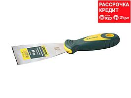 KRAFTOOL шпательді шпатель 2 компонентті тұтқалары бар, профильдері тот баспайтын болаттан жасалған, 65 мм (10035-065)