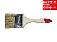 Кисть плоская STAYER "UNIVERSAL-STANDARD", светлая натуральная щетина, деревянная ручка, 75мм (0101-075)