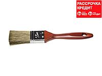Кисть плоская STAYER "LASUR - LUX", деревянная ручка, смешанная щетина, 38мм (01051-038)