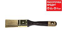 STAYER "KANEKARON-EURO". Кисть плоская, искусственная щетина, деревянная ручка, 38мм (0106-038)