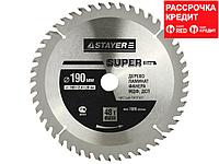 STAYER Super line 190 x 20мм 48Т, диск пильный по дереву, точный рез (3682-190-20-48)