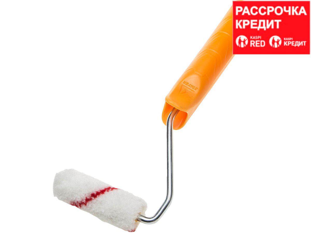 Мини-валик NYLON ПОЛИАМИД малярный в сборе, ворс 8мм, бюгель 6мм, 15х70мм, STAYER Master (03-0506-07_z01)