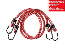 Шнур STAYER "MASTER" резиновый крепежный со стальными крюками, 100 см, d 7 мм, 2 шт (40505-100_z01)