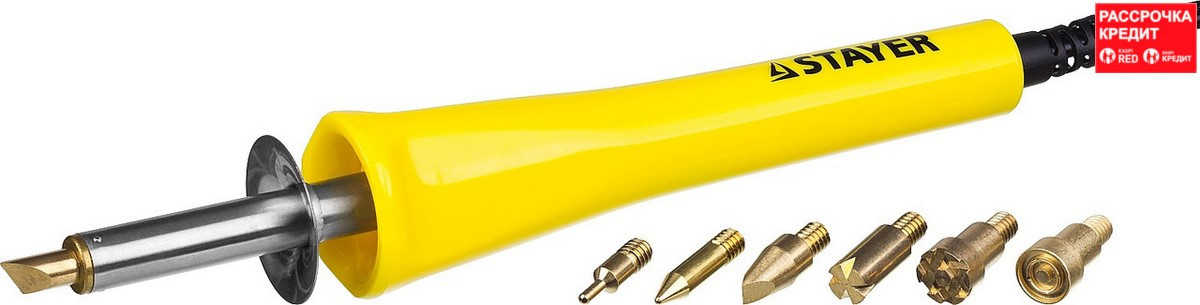 Купить Пирограф прибор для выжигания по дереву STAYER 45225, MASTER, с ...