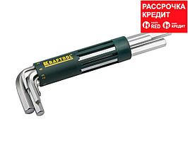 Набор KRAFTOOL: Ключи имбусовые длинные, Cr-Mo сталь, держатель-рукоятка, HEX 2-10мм, 8 пред (27430-2_z01)